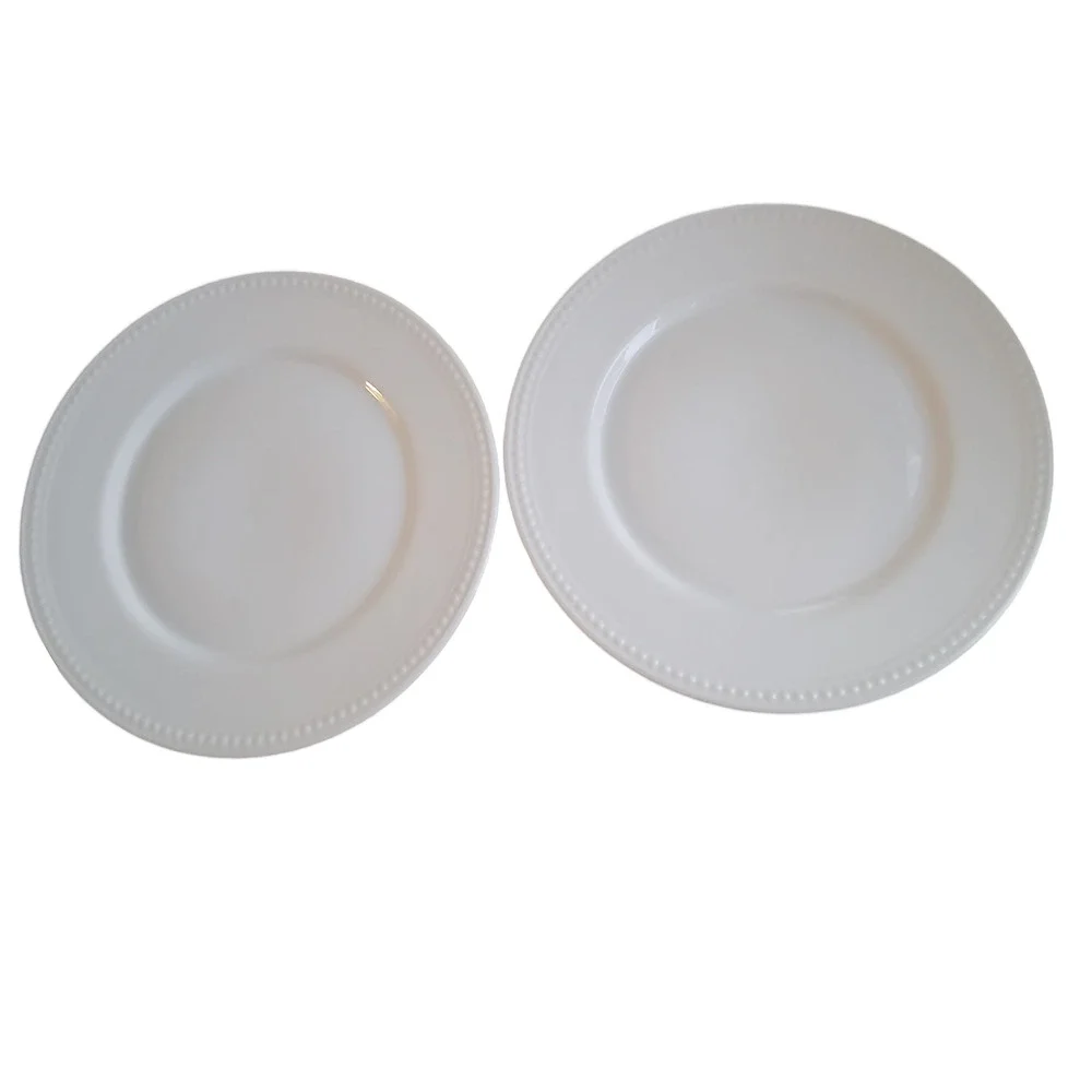 Better‎ Homes & Gardens Sophia Dinner Plates Hobnail Farmhouse Design Set Two